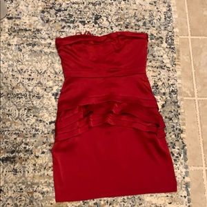 Red peplum bcbg dress size 10